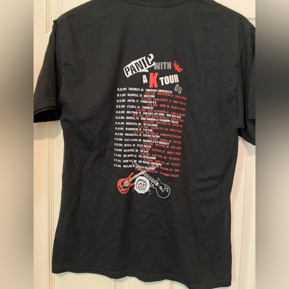 Vintage MXPX 2005 Tour T Shirt Adult Large Black Band Tee Panic With A K Y2K - Picture 2 of 4